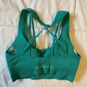 NVGTN turquoise galaxy ribbed seamless bra